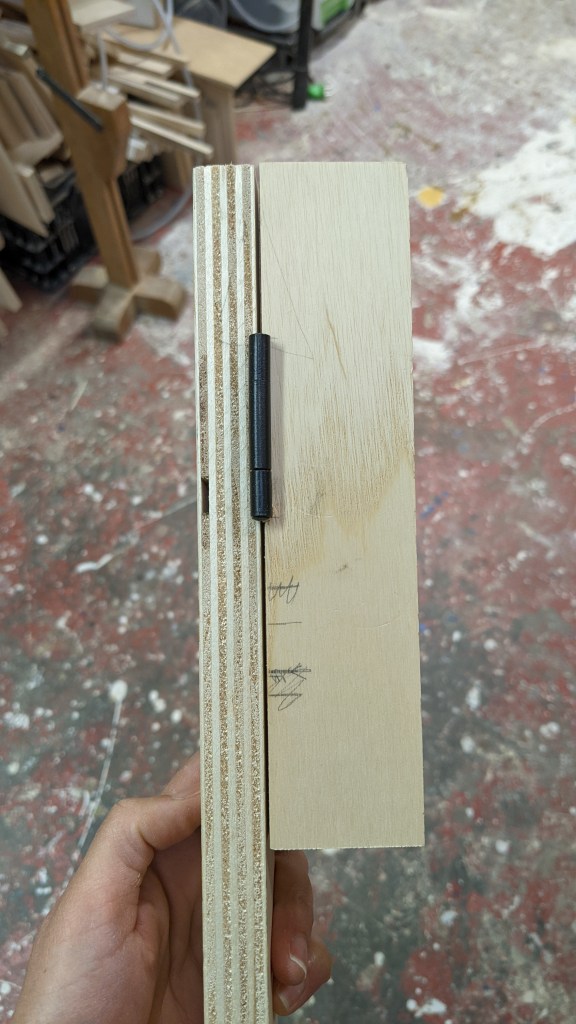 Test fitting a butt hinge
